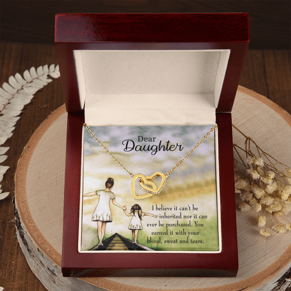 To My Daughter Blood Sweat and Tears From Mom Inseparable Necklace-Express Your Love Gifts