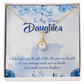 To My Daughter Bonus Daughter Alluring Ribbon Necklace Message Card-Express Your Love Gifts