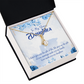 To My Daughter Bonus Daughter Alluring Ribbon Necklace Message Card-Express Your Love Gifts