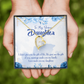 To My Daughter Bonus Daughter Forever Necklace w Message Card-Express Your Love Gifts