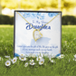 To My Daughter Bonus Daughter Forever Necklace w Message Card-Express Your Love Gifts