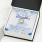 To My Daughter Bonus Daughter Forever Necklace w Message Card-Express Your Love Gifts