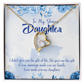 To My Daughter Bonus Daughter Forever Necklace w Message Card-Express Your Love Gifts