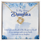 To My Daughter Bonus Daughter Infinity Knot Necklace Message Card-Express Your Love Gifts