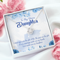 To My Daughter Bonus Daughter Infinity Knot Necklace Message Card-Express Your Love Gifts