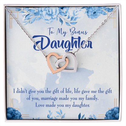 To My Daughter Bonus Daughter Inseparable Necklace-Express Your Love Gifts