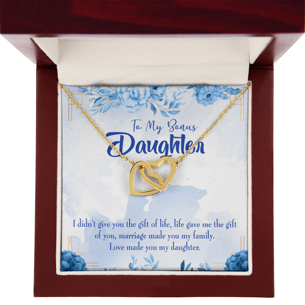 To My Daughter Bonus Daughter Inseparable Necklace-Express Your Love Gifts