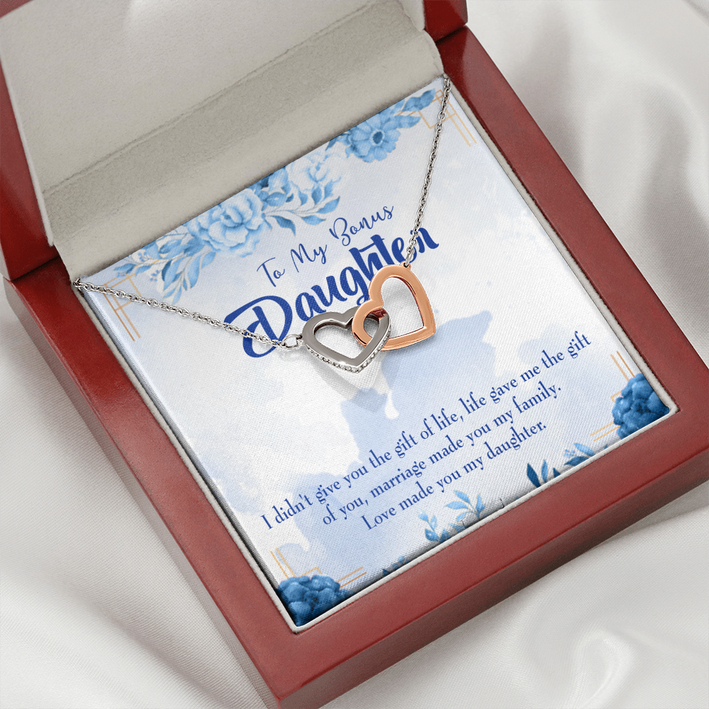 To My Daughter Bonus Daughter Inseparable Necklace-Express Your Love Gifts