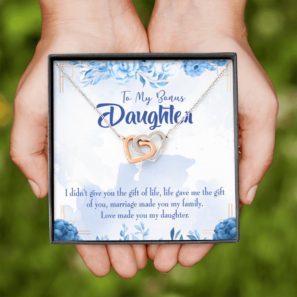 To My Daughter Bonus Daughter Inseparable Necklace-Express Your Love Gifts