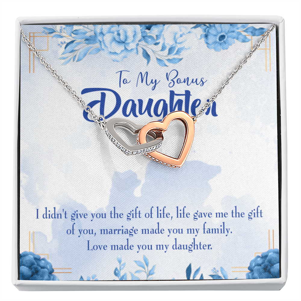 To My Daughter Bonus Daughter Inseparable Necklace-Express Your Love Gifts
