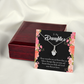 To My Daughter Braver Stronger and Smarter Alluring Ribbon Necklace Message Card-Express Your Love Gifts