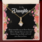 To My Daughter Braver Stronger and Smarter Alluring Ribbon Necklace Message Card-Express Your Love Gifts