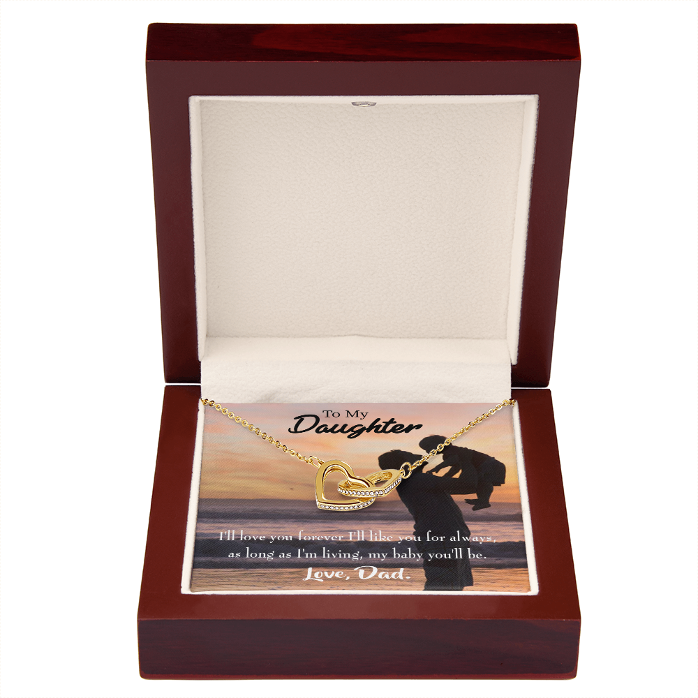 To My Daughter Dad Loves You Forever Inseparable Necklace-Express Your Love Gifts