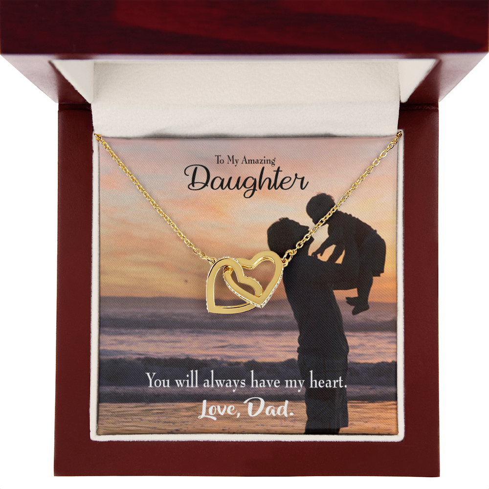 To My Daughter Dad's Amazing Daughter Inseparable Necklace-Express Your Love Gifts