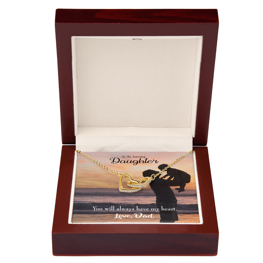 To My Daughter Dad's Amazing Daughter Inseparable Necklace-Express Your Love Gifts