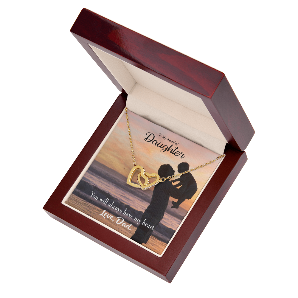 To My Daughter Dad's Amazing Daughter Inseparable Necklace-Express Your Love Gifts
