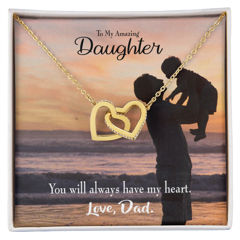 To My Daughter Dad's Amazing Daughter Inseparable Necklace-Express Your Love Gifts