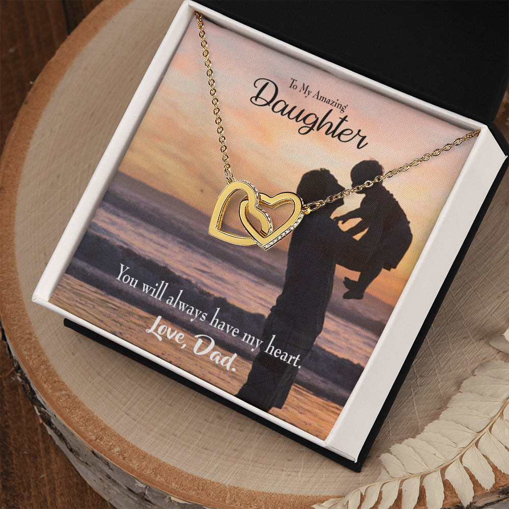 To My Daughter Dad's Amazing Daughter Inseparable Necklace-Express Your Love Gifts