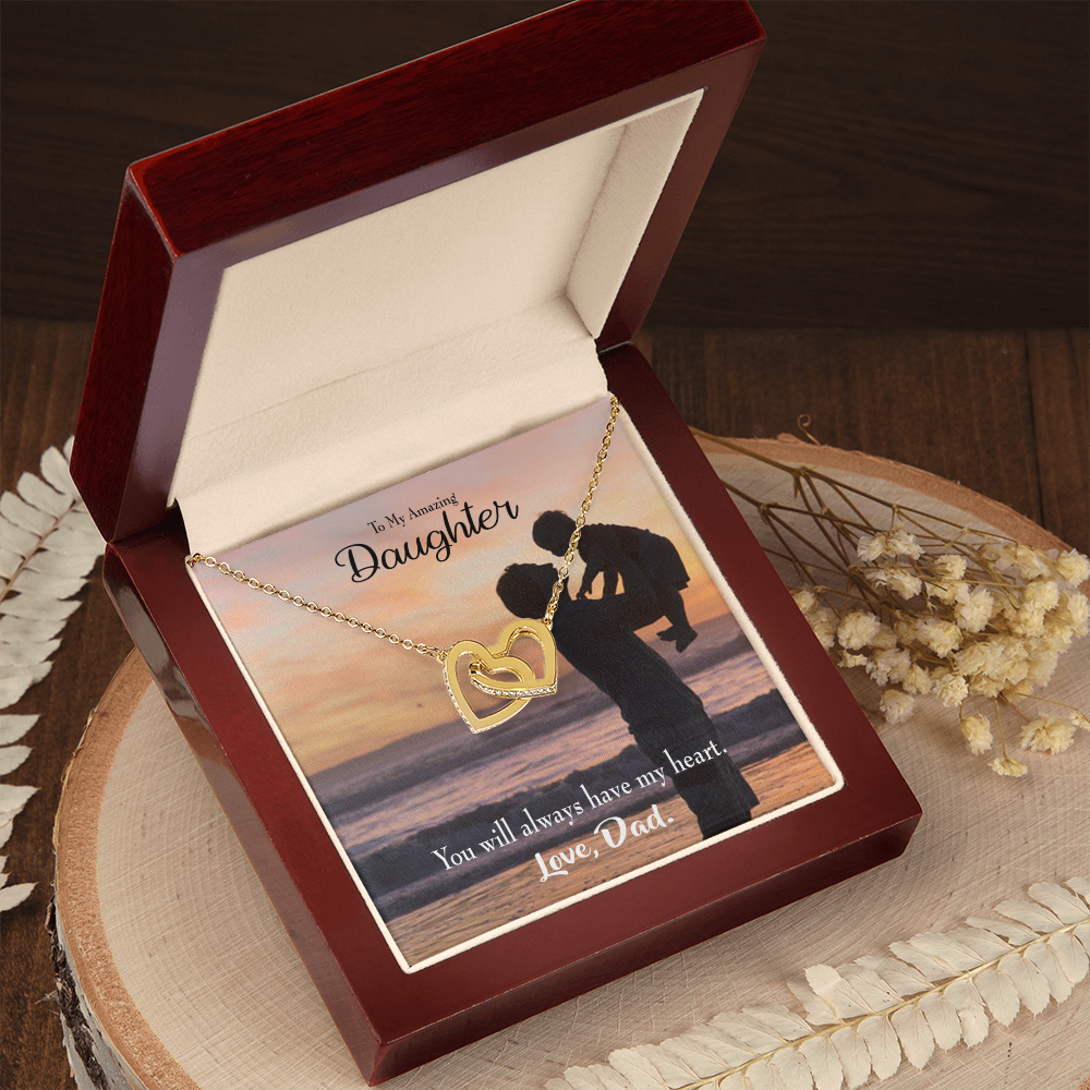To My Daughter Dad's Amazing Daughter Inseparable Necklace-Express Your Love Gifts