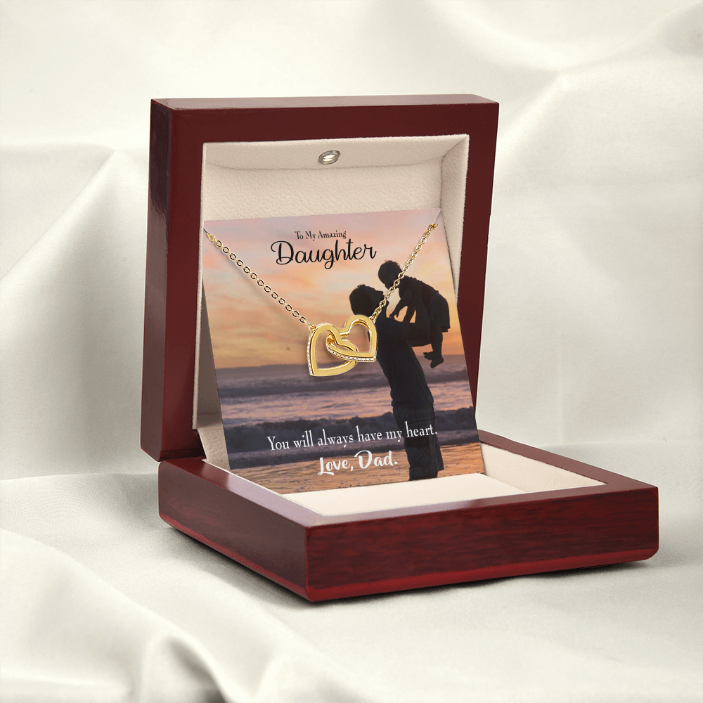 To My Daughter Dad's Amazing Daughter Inseparable Necklace-Express Your Love Gifts