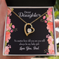 To My Daughter Dad's Baby Girl Forever Necklace w Message Card-Express Your Love Gifts