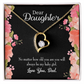 To My Daughter Dad's Baby Girl Forever Necklace w Message Card-Express Your Love Gifts