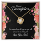 To My Daughter Dad's Baby Girl Infinity Knot Necklace Message Card-Express Your Love Gifts