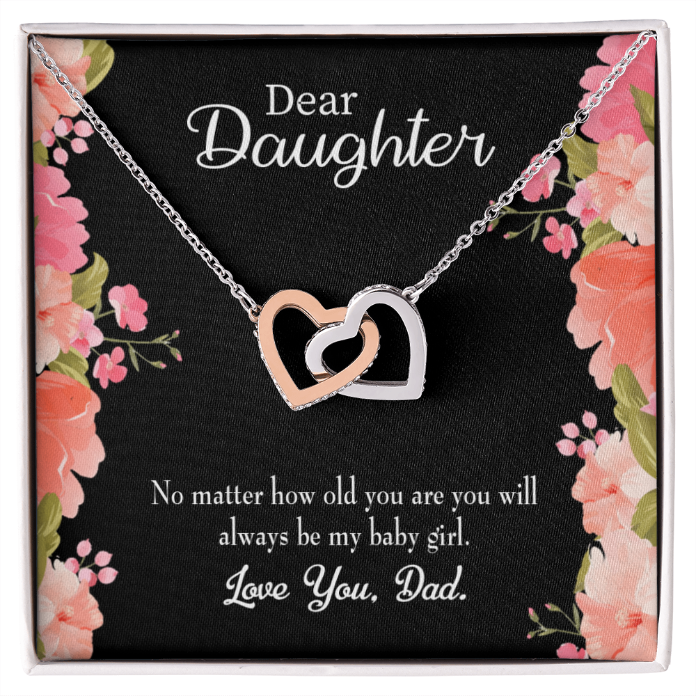 To My Daughter Dad's Baby Girl Inseparable Necklace-Express Your Love Gifts