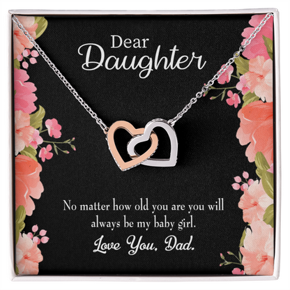 To My Daughter Dad's Baby Girl Inseparable Necklace-Express Your Love Gifts