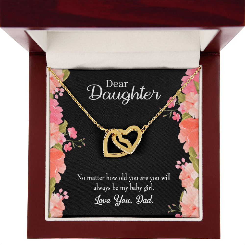 To My Daughter Dad's Baby Girl Inseparable Necklace-Express Your Love Gifts