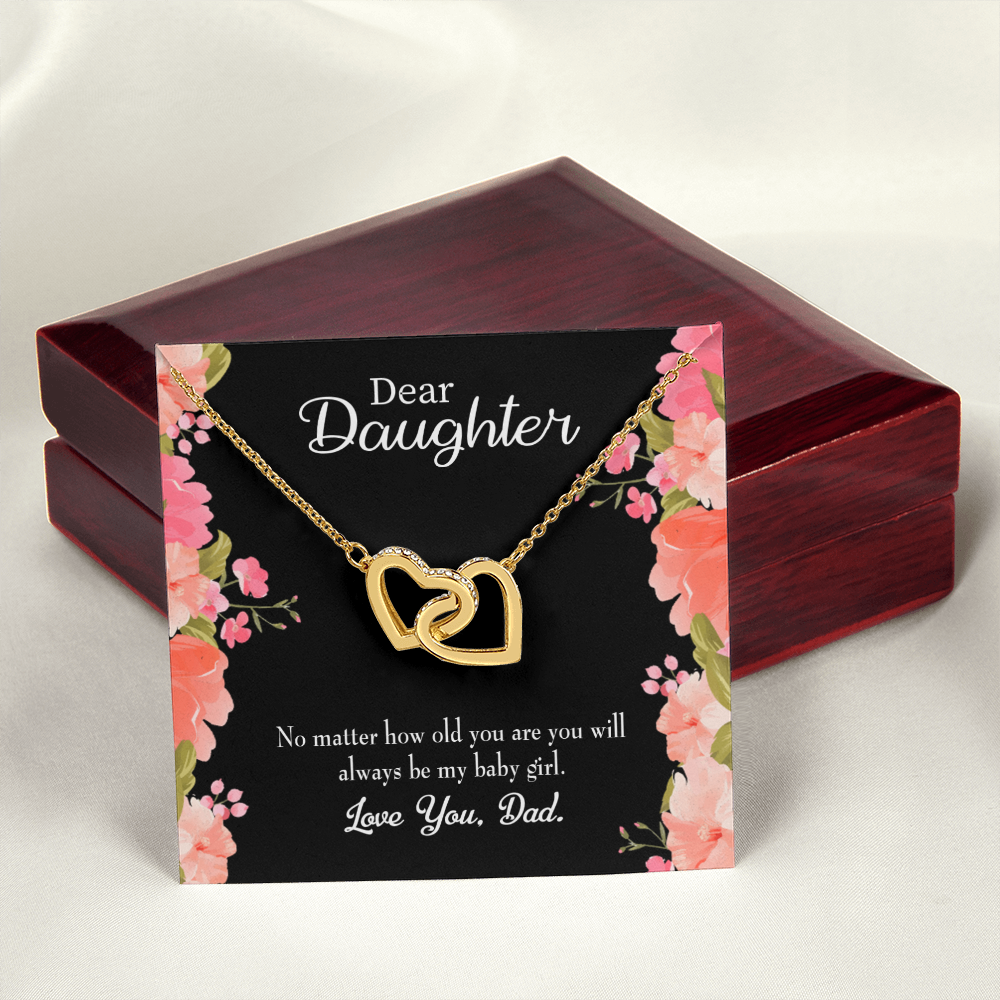 To My Daughter Dad's Baby Girl Inseparable Necklace-Express Your Love Gifts
