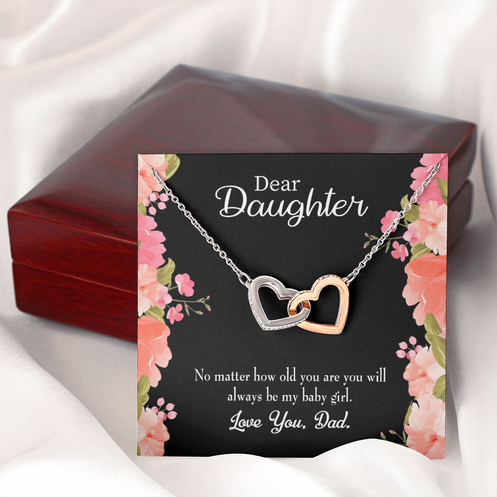 To My Daughter Dad's Baby Girl Inseparable Necklace-Express Your Love Gifts