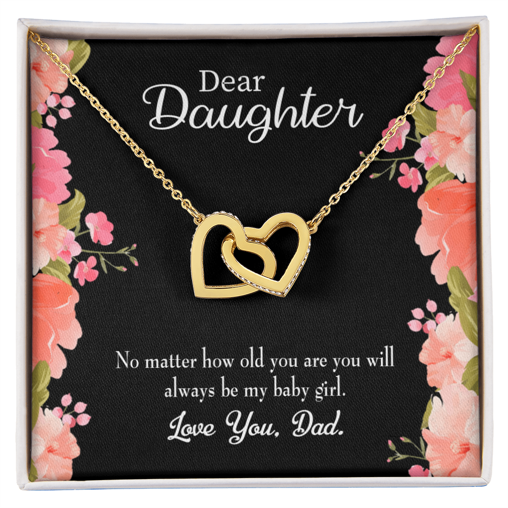 To My Daughter Dad's Baby Girl Inseparable Necklace-Express Your Love Gifts