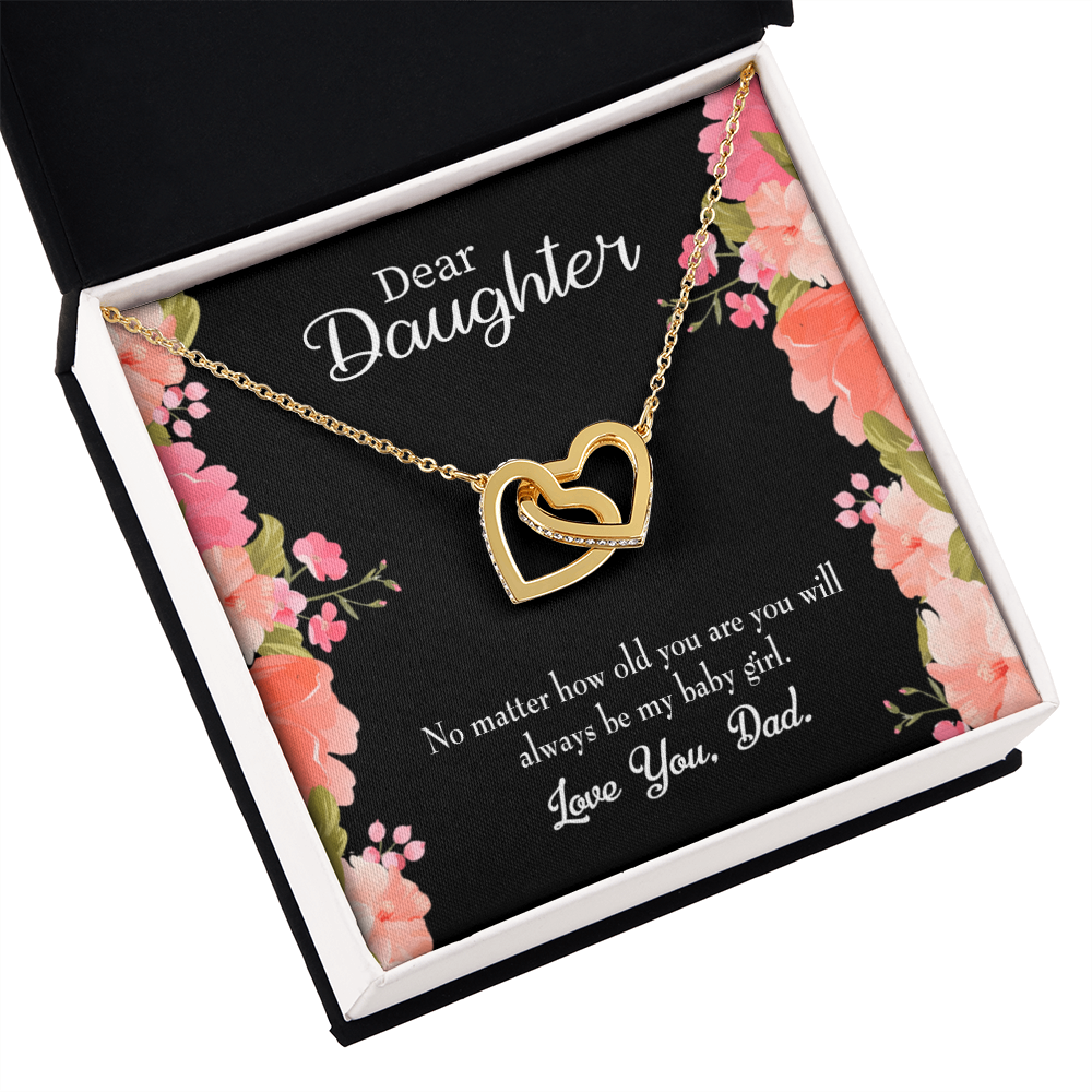 To My Daughter Dad's Baby Girl Inseparable Necklace-Express Your Love Gifts
