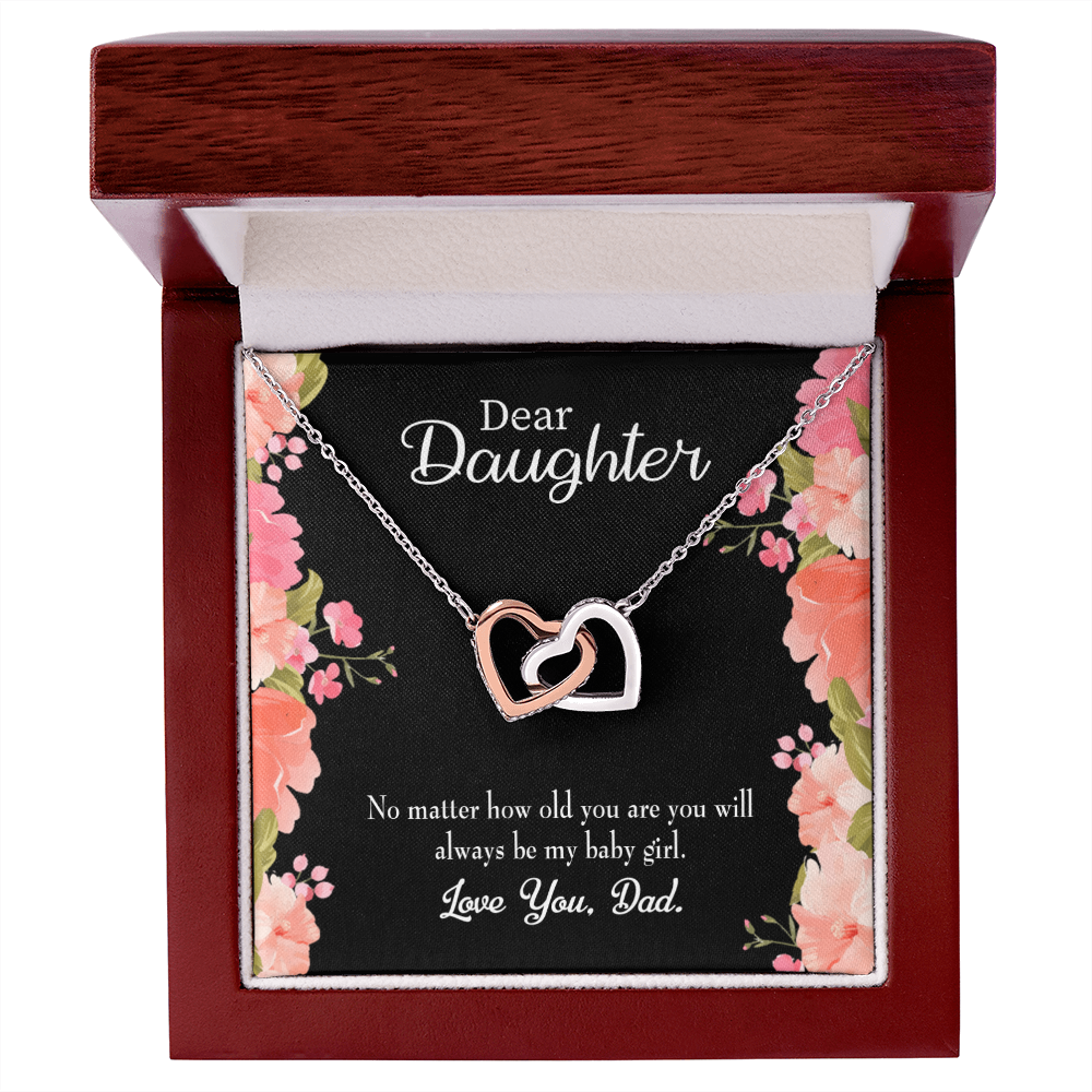 To My Daughter Dad's Baby Girl Inseparable Necklace-Express Your Love Gifts