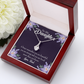 To My Daughter Dad's Beautiful Daughter Alluring Ribbon Necklace Message Card-Express Your Love Gifts