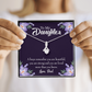 To My Daughter Dad's Beautiful Daughter Alluring Ribbon Necklace Message Card-Express Your Love Gifts