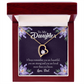 To My Daughter Dad's Beautiful Daughter Forever Necklace w Message Card-Express Your Love Gifts