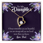 To My Daughter Dad's Beautiful Daughter Forever Necklace w Message Card-Express Your Love Gifts