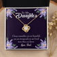 To My Daughter Dad's Beautiful Daughter Infinity Knot Necklace Message Card-Express Your Love Gifts