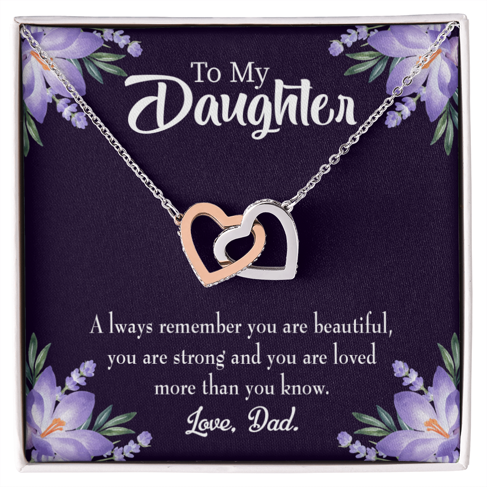 To My Daughter Dad's Beautiful Daughter Inseparable Necklace-Express Your Love Gifts