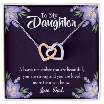 To My Daughter Dad's Beautiful Daughter Inseparable Necklace-Express Your Love Gifts