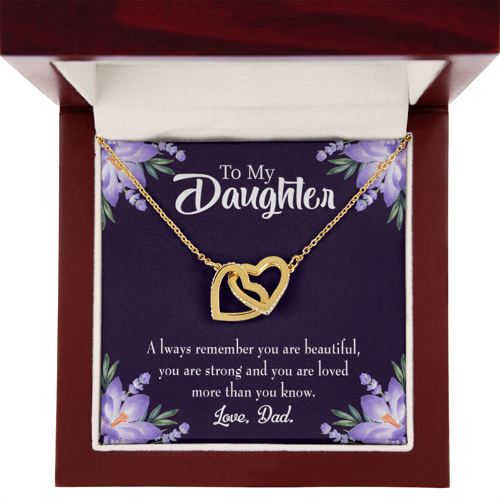 To My Daughter Dad's Beautiful Daughter Inseparable Necklace-Express Your Love Gifts