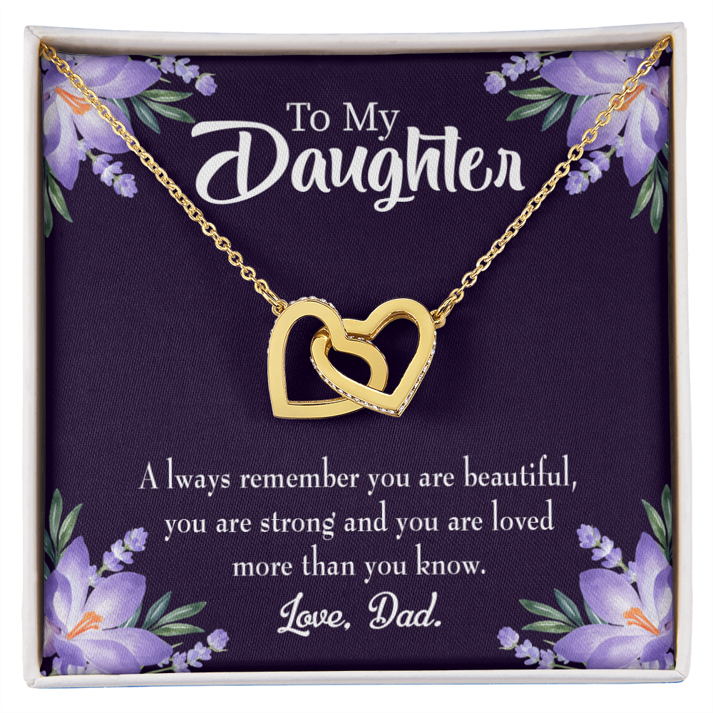 To My Daughter Dad's Beautiful Daughter Inseparable Necklace-Express Your Love Gifts