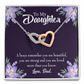 To My Daughter Dad's Beautiful Daughter Inseparable Necklace-Express Your Love Gifts