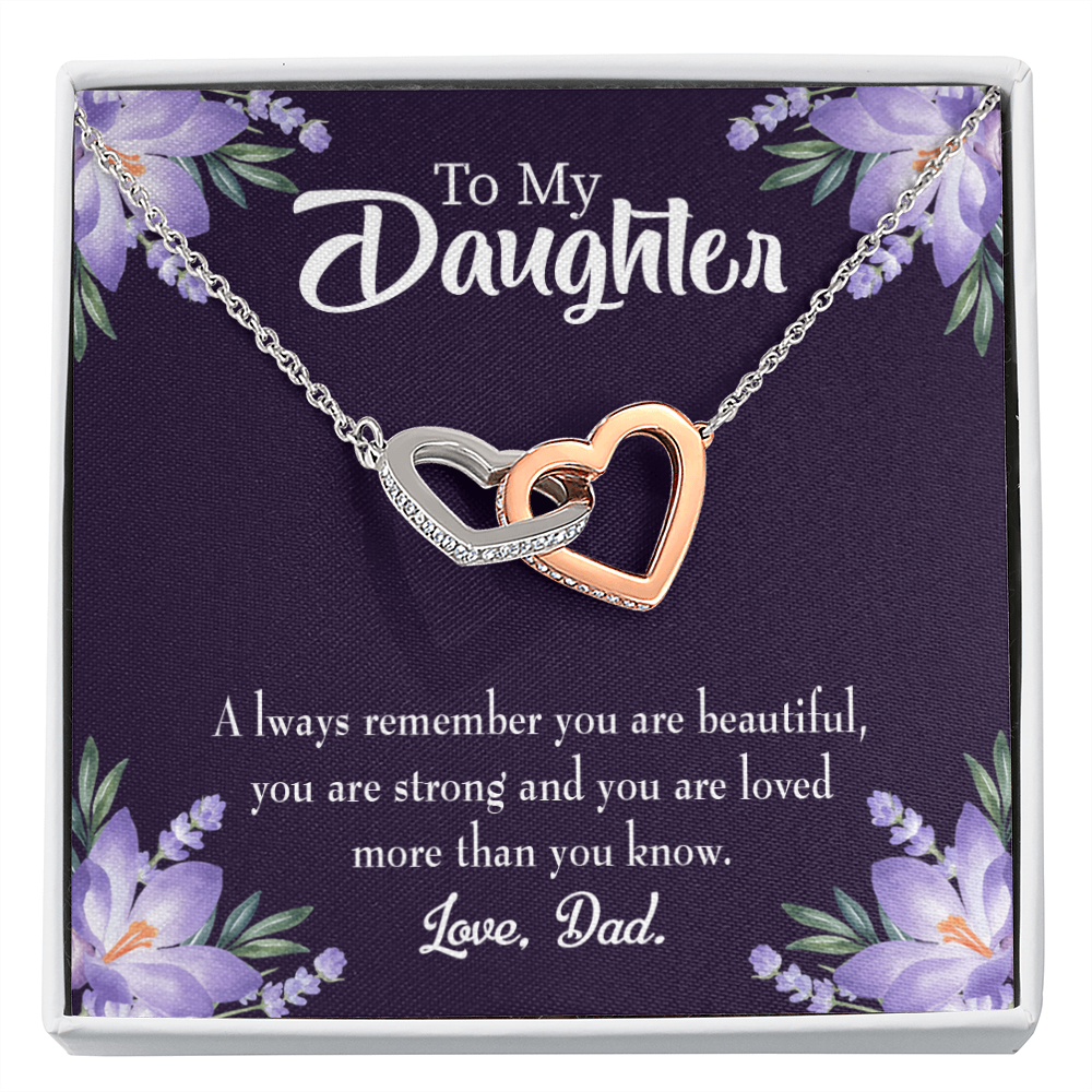 To My Daughter Dad's Beautiful Daughter Inseparable Necklace-Express Your Love Gifts