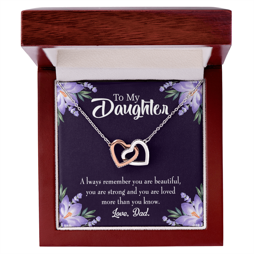 To My Daughter Dad's Beautiful Daughter Inseparable Necklace-Express Your Love Gifts