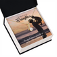 To My Daughter Dad's Bright Love Alluring Ribbon Necklace Message Card-Express Your Love Gifts