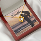 To My Daughter Dad's Bright Love Forever Necklace w Message Card-Express Your Love Gifts