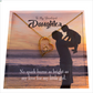 To My Daughter Dad's Bright Love Forever Necklace w Message Card-Express Your Love Gifts